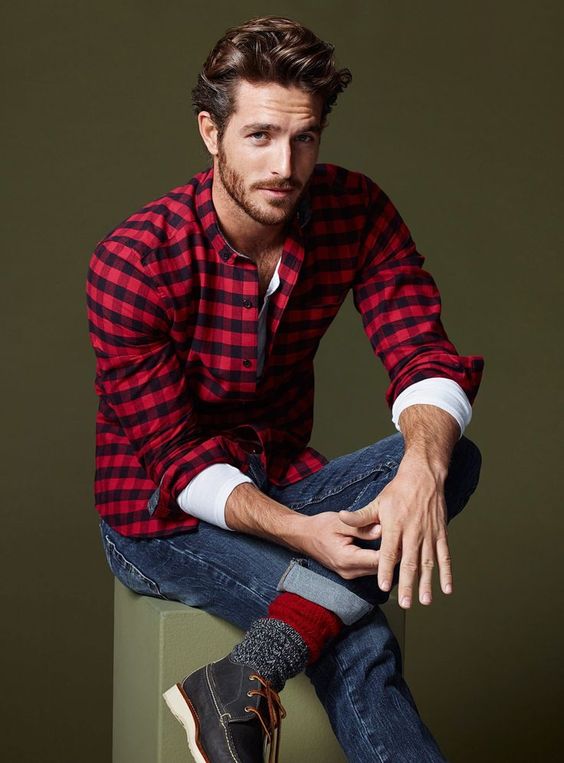 Man Plaid Shirt #fashion #plaid shirt #trendypins