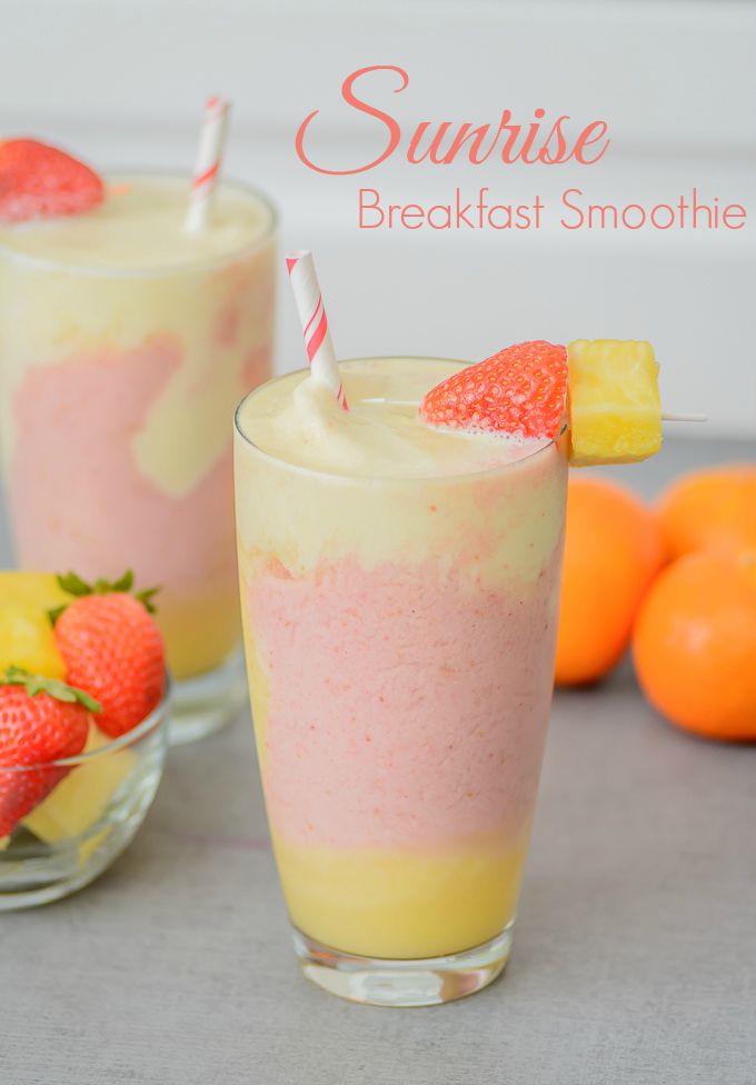 sunrise breakfast strawberry smoothie #healthy living #healthy food #beauty #trendypins