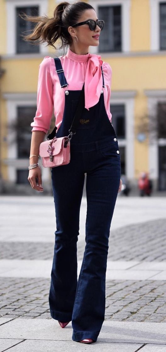 Overall dark blue #overall #pants #fashion #trendypins