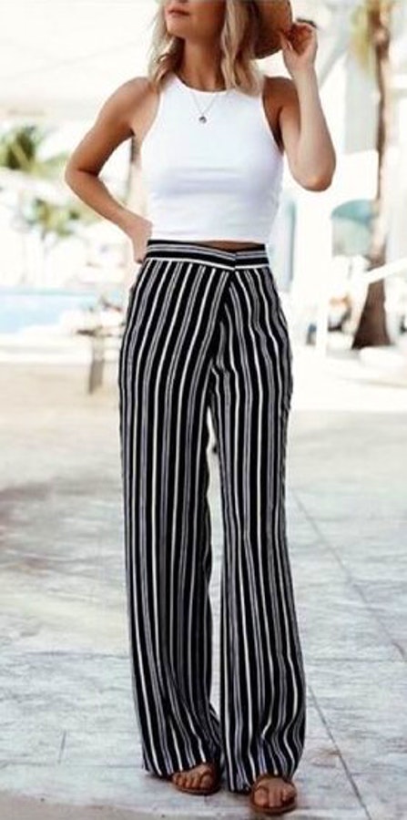 tie striped pants