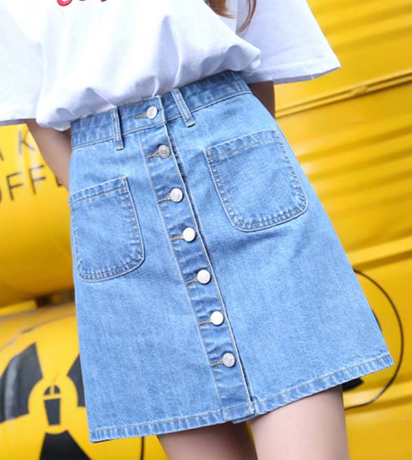 Button Fly Skirt #skirt #fashion #trendypins