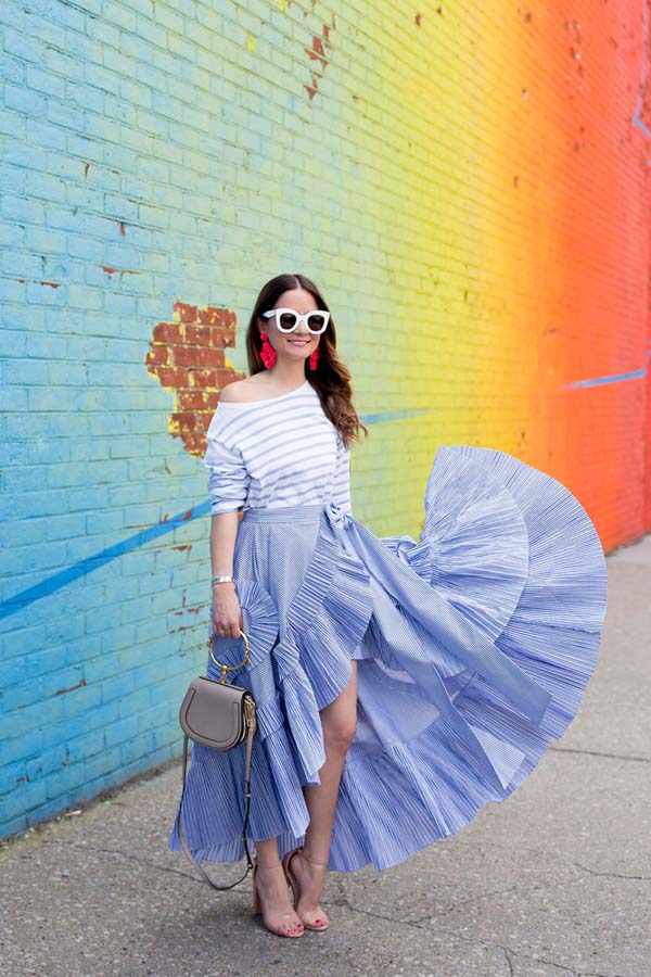 Stripe Ruffle Skirt #skirt #fashion #trendypins