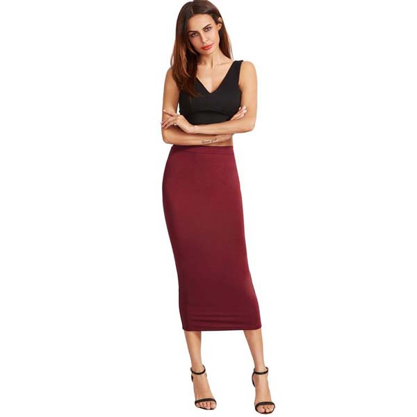 High Waist Sheath Skirt #skirt #fashion #trendypins