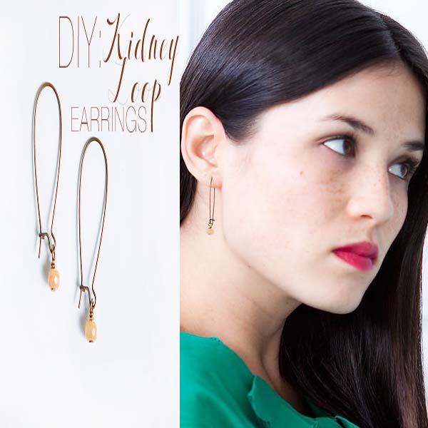 DIY Kidney Wire Stone Earrings #kidney wire #earrings #fashion #trendypins