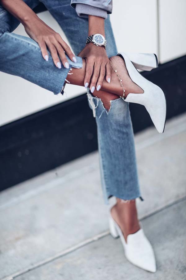 Mule Trend: Favorite Pairs to Wear Now - High Heel Gray Suede mule #heels #fashion #trendypins