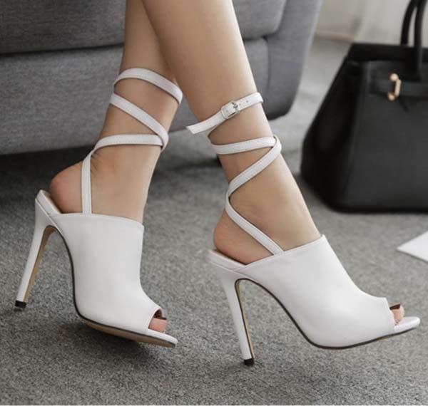 Buckle Fashion Women Peep Toe High Heels Shoes #heels #fashion #trendypins