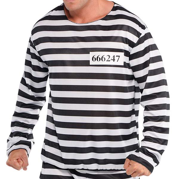 Adult Jail Bird Convict Prisoner Costume #prisoner shirt #shirts #fashion #trendypins