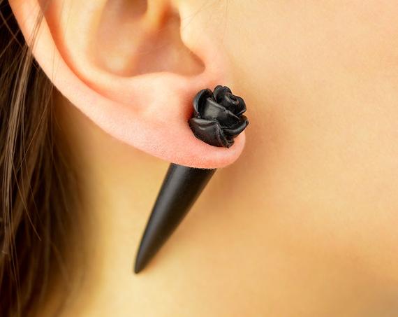 Rose Plugs Cheater Flesh Tunnel Rose Studs Fake Ear Tapers #tapers #earrings #fashion #trendypins