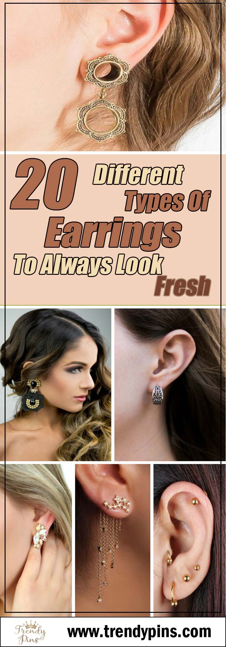 20 Different Types Of Earrings To Always Look Fresh #accessories #jewelry #earrings #fashion #trendypins