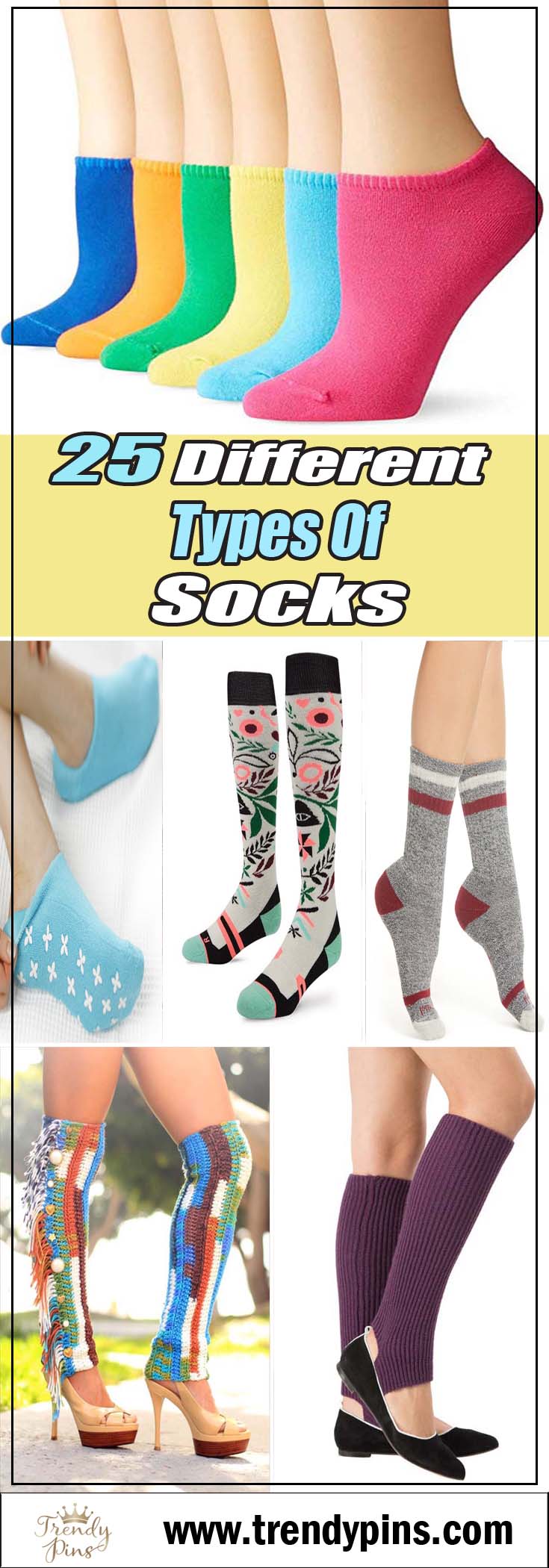 25 Different Types Of Socks Trendy Pins