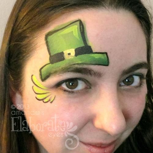 Cute for St. Patty's Day #St. Patrick's Day face painting #beauty #trendypins