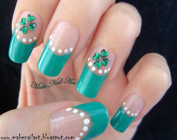 Mermaid Green #St. Patrick's Day nails #nails #beauty #trendypins