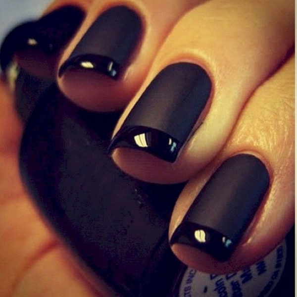 Rock and Roll Matte Black Manicure #french manicure #nails #beauty #trendypins