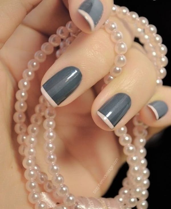 Old Fashioned Grey and Pink Manicure #french manicure #nails #beauty #trendypins