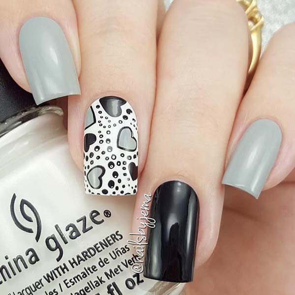 Grey nail design #beauty #nails #trendypins