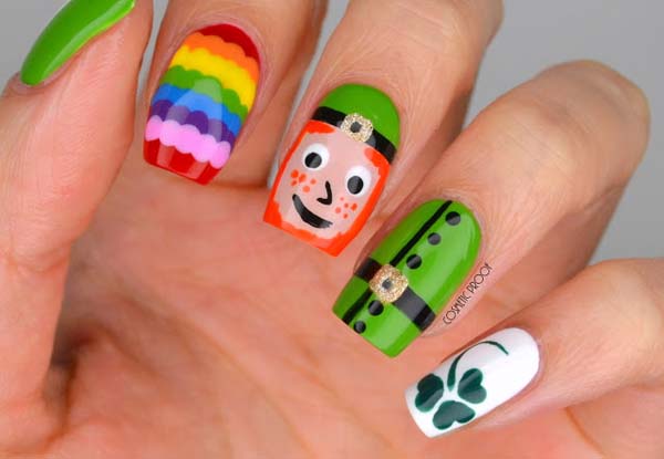 Fun & Festive Nails #St. Patrick's Day nails #nails #beauty #trendypins