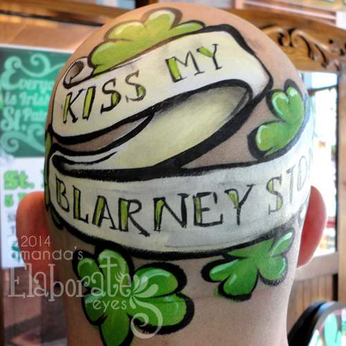 St. Patrick's Day Face Painting a Funny Sign #St. Patrick's Day face painting #beauty #trendypins