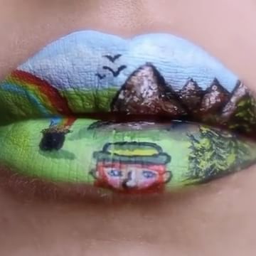 St. Patrick's Day Lips Just a Picturesque View #St. Patrick's day lips makeup #beauty #makeup #trendypins