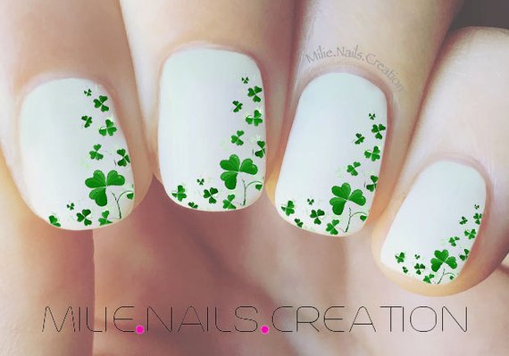 Pure as Spring #St. Patrick's Day nails #nails #beauty #trendypins