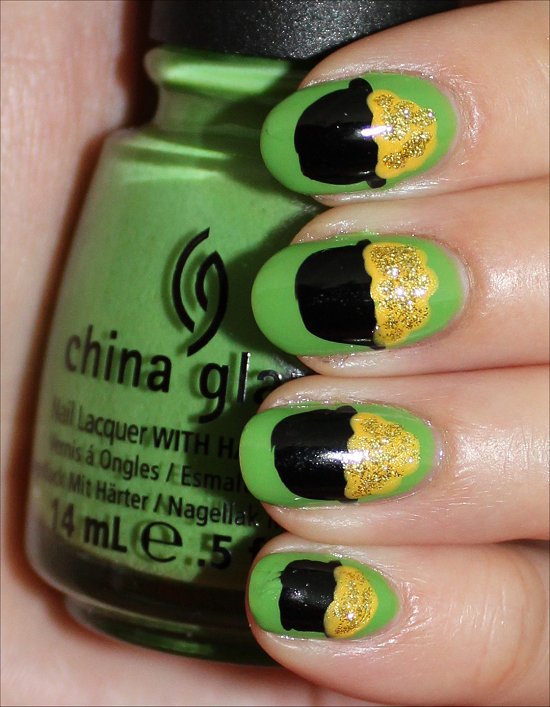 Lucky Art Design #St. Patrick's Day nails #nails #beauty #trendypins