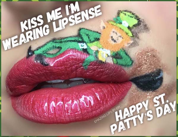 St. Patty’s Day Smile in Rose-Red #St. Patrick's day lips makeup #beauty #makeup #trendypins