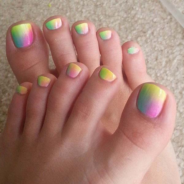 Colorful Thumb #toe nail art #nails #beauty #trendypins
