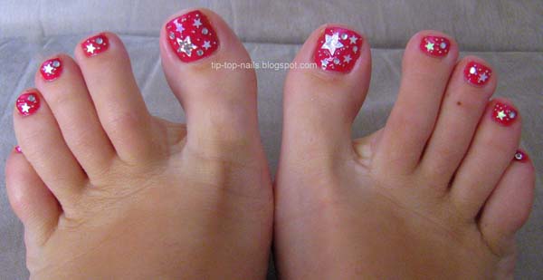 Star Themed Toe Nails - wide 4