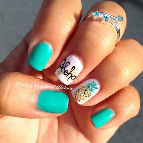 Aloha Nails With Pineapple #nails #beauty #trendypins