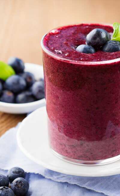 Blueberry, Oats, And Chia Smoothie #smoothies #healthy living #healthy smoothies #trendypins