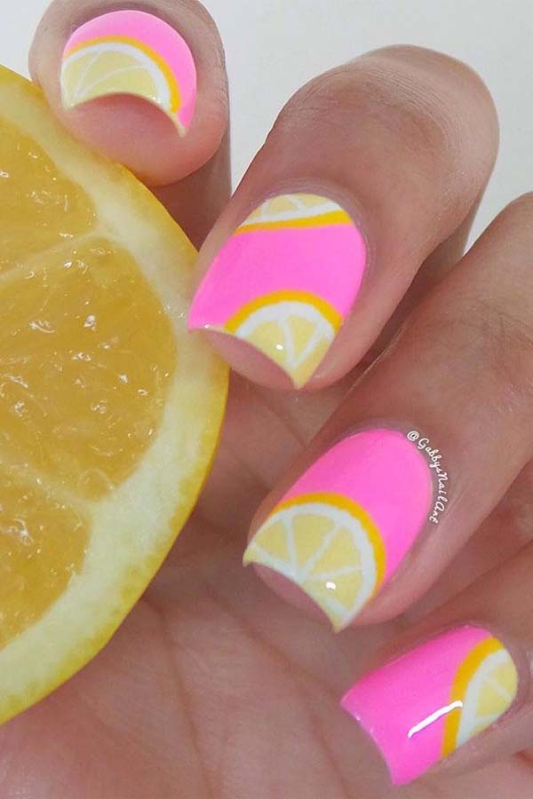 Lemon Nail Designs #nails #beauty #trendypins