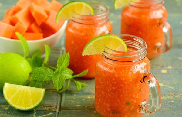 Papaya, Lemon, And Cayenne Pepper Smoothie #smoothies #healthy living #healthy smoothies #trendypins