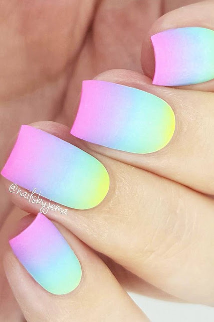 Rainbow Nail Design #nails #beauty #trendypins