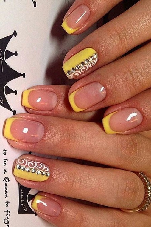 Yellow French Manicure #nails #beauty #trendypins