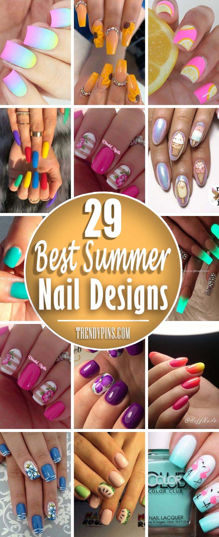 Create a summer mood around yourself by transferring it to your nails