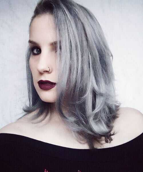 Silver Gray Long Bob #hair #beauty #trendypins