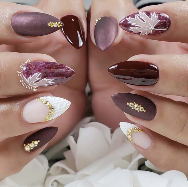 Autumn Nails Purple #nails #fall nails #beauty #trendypins