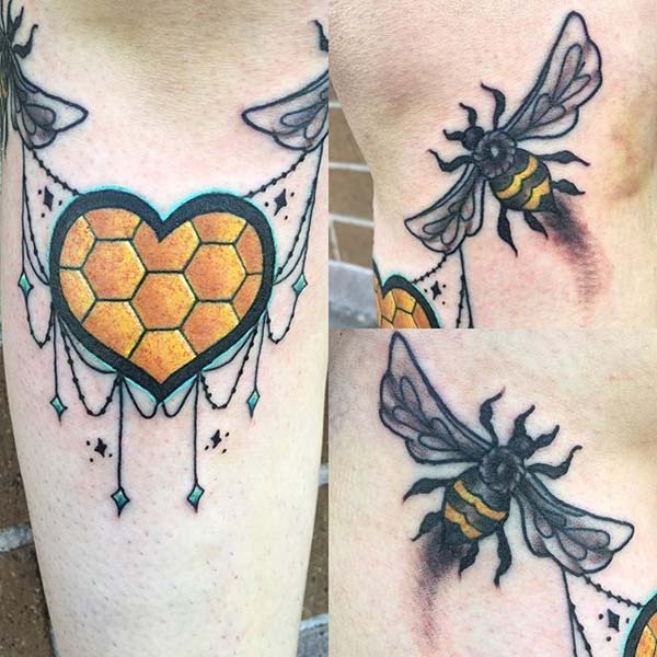 Bee Knees Tattoo #bee tattoos #tattoo #beauty #trendypins 