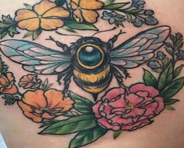 Bees and Plants Tattoo