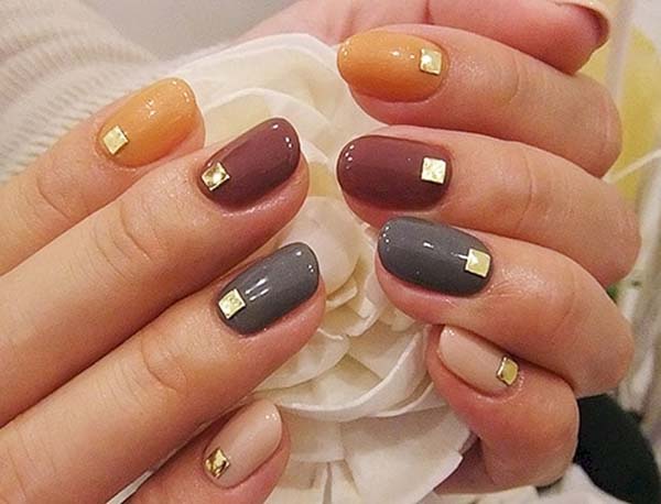 Fall Colors Nail Art Design #nails #fall nails #beauty #trendypins