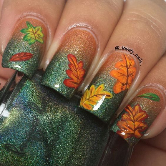 Fall Gradient Featuring Lacquer Lust #nails #fall nails #beauty #trendypins