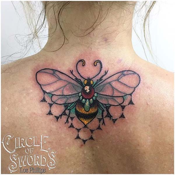 Bee Tattoo in a Jeweled Design #tattoo #beauty #trendypins 