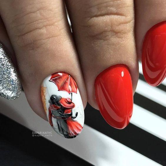 Love And Fall Nail Ideas #nails #fall nails #beauty #trendypins