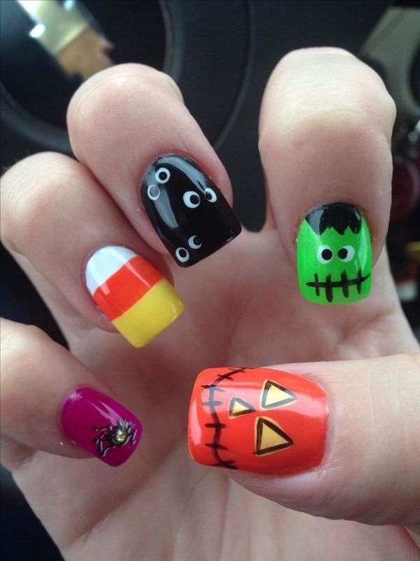 Monster Mash #Halloween #nails #trendypins