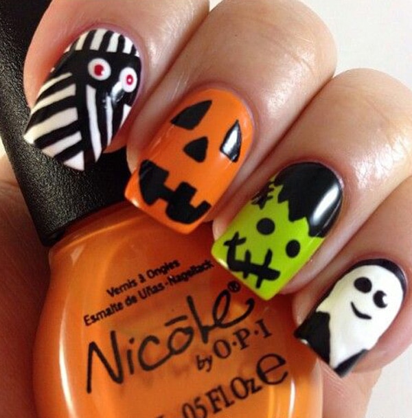 Beetlejuice Nails #Halloween #nails #trendypins