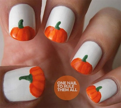 Cute Jack-O-Lantern Nails #Halloween #nails #trendypins