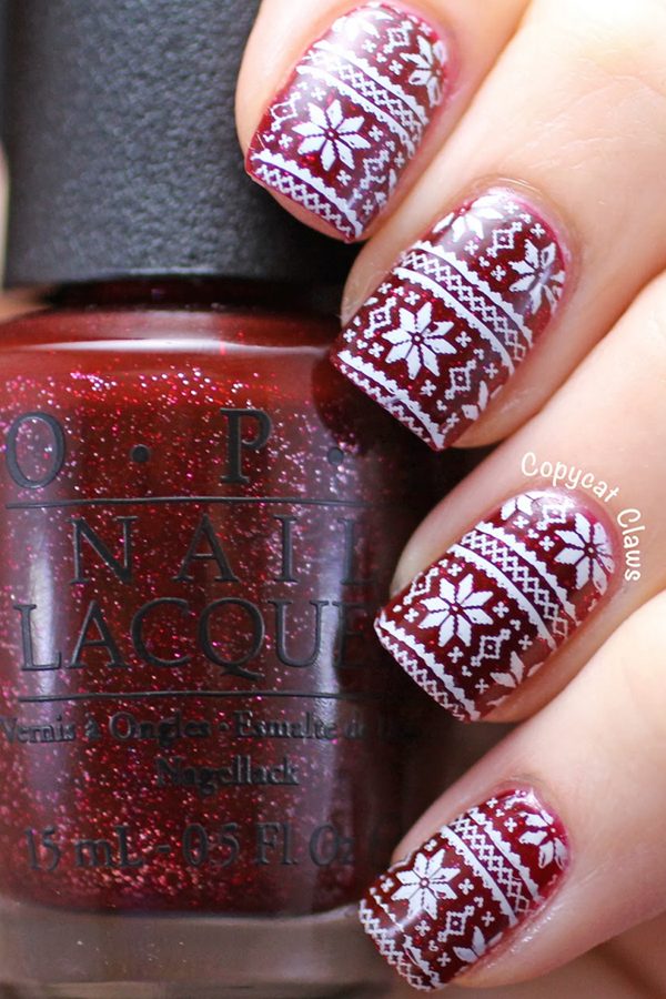 Christmas Sweater on Nails #Christmas #nails #trendypins