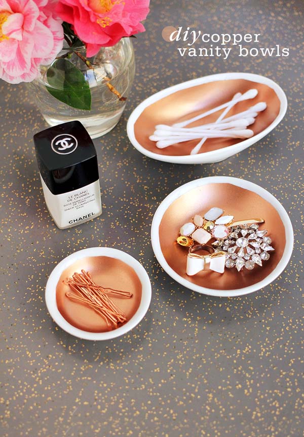 DIY Copper Vanity Bowls #DIY #Christmas #gifts #trendypins