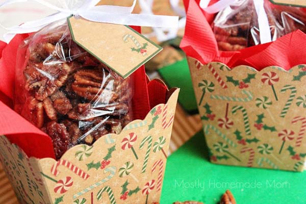 Crockpot Roasted Sugared Pecans #DIY #Christmas #gifts #trendypins