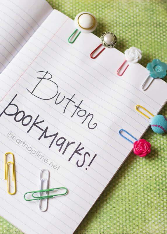 DIY Button Bookmarks #DIY #Christmas #gifts #trendypins