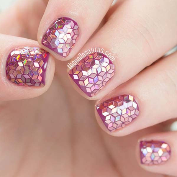 Glitter Placement Nails #Christmas #nails #trendypins